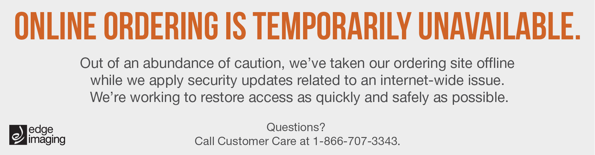 Website Banner Outage